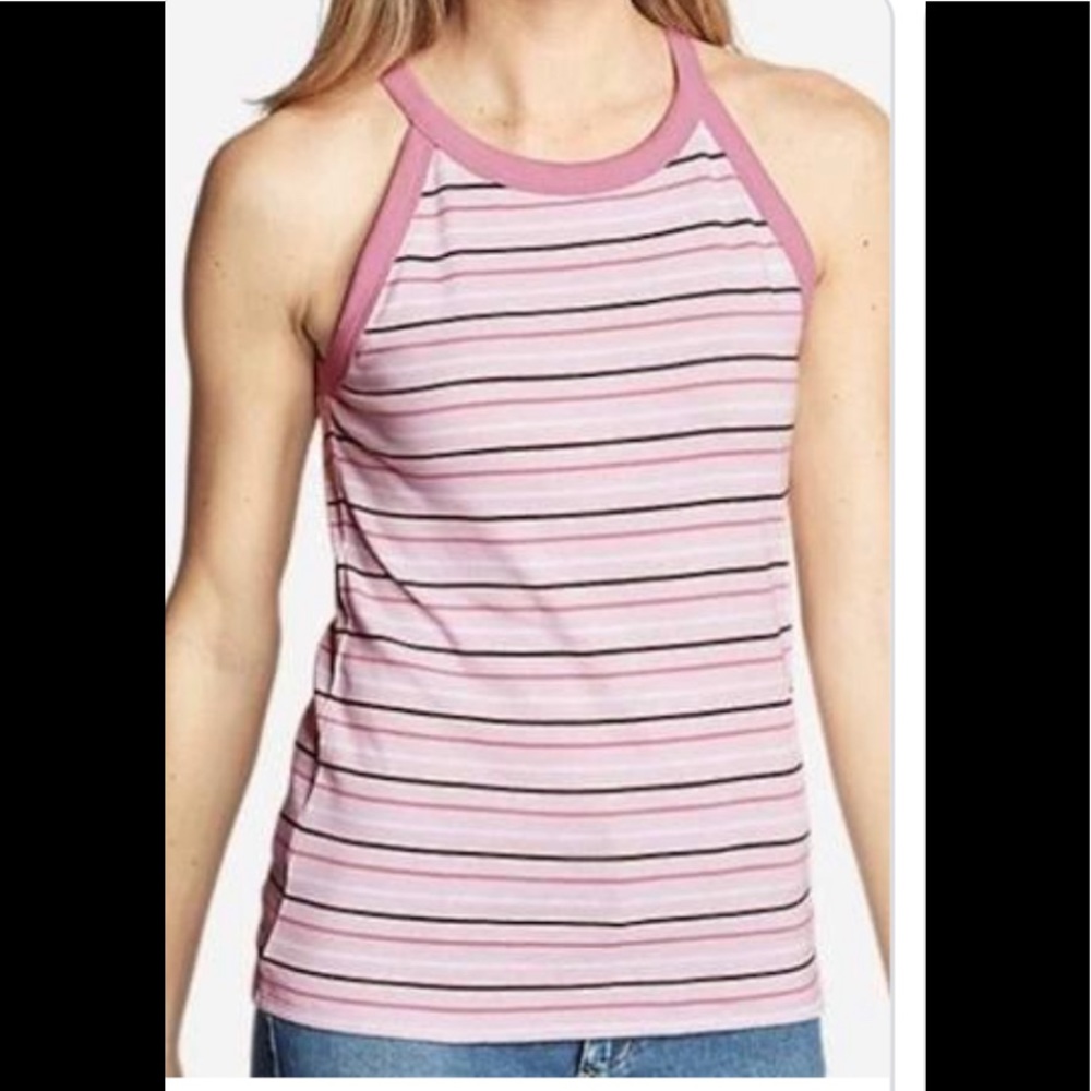 3/$18.00 🌼 NWT Eddie Bauer striped halter tank top pink